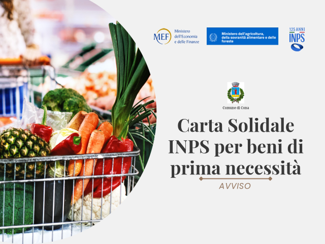 Elenco beneficiari Carta Solidale INPS per beni di prima necessità